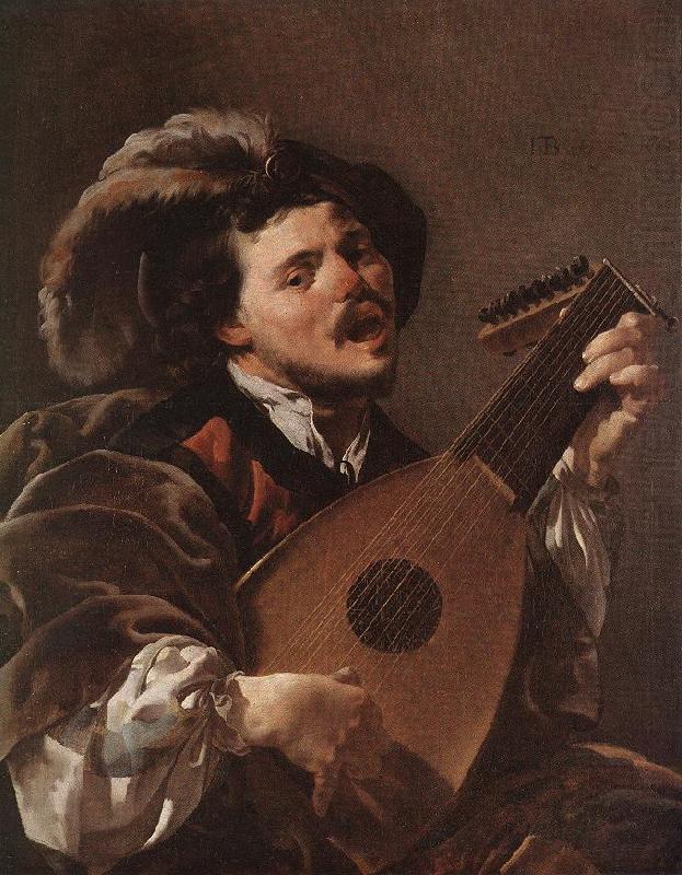 TERBRUGGHEN, Hendrick Lute Player awr china oil painting image